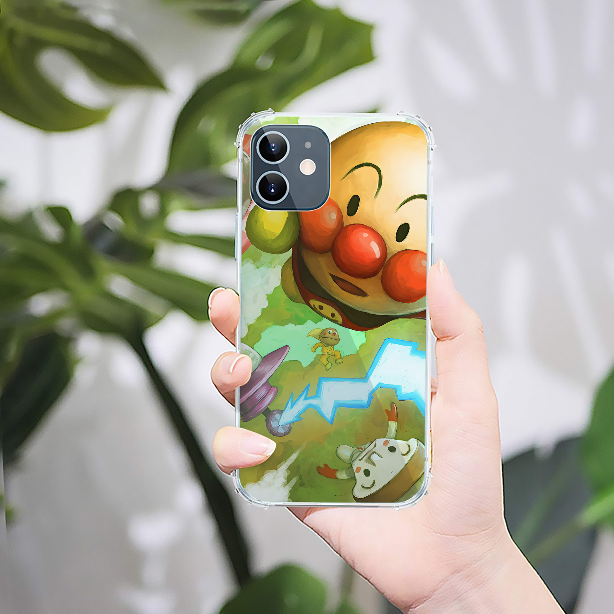 （画像用） アンパンマン Anpanman 【iPhone 12シリーズ対応】透明スマホケース（クリアソフトケース）